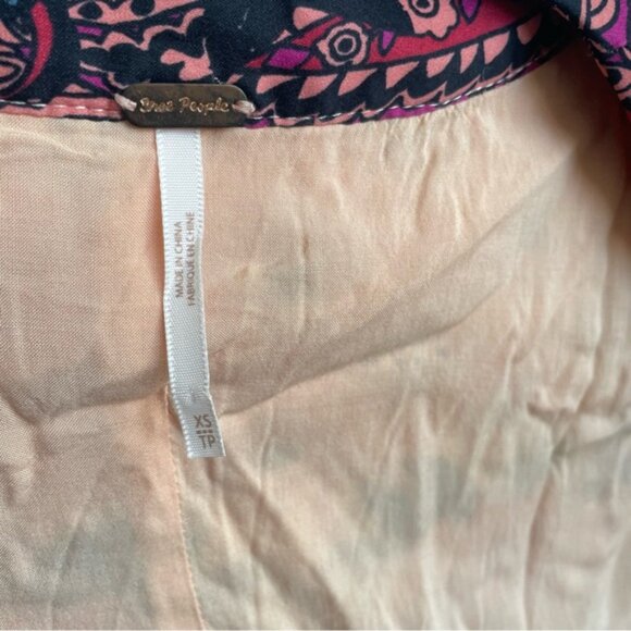 Free People Gypset Kimono Metallic Tunic Dress in XS - Picture 4 of 8